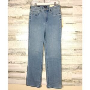 NYDJ Womens 4 Northstar Blue High Rise Relaxed Straight Casual Denim Jeans NWT